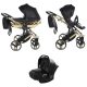 Junama Hand Craft 3in1 Multifunktions-Kinderwagen - Schwarz/Gold