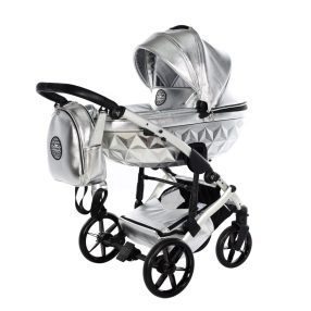   Junama Hand Craft Glossy 3in1 Multifunktions-Kinderwagen - Silber