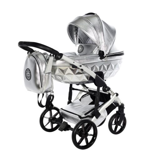 Junama Hand Craft Glossy 3in1 Multifunktions-Kinderwagen - Silber