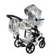 Junama Hand Craft Glossy 3in1 Multifunktions-Kinderwagen - Silber