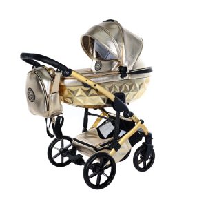   Junama Hand Craft Glossy 3in1 Multifunktions-Kinderwagen - Gold