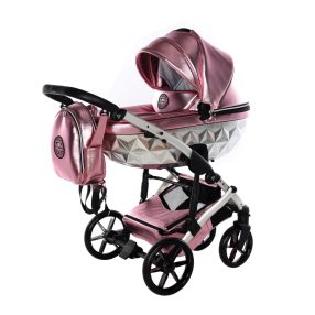   Junama Hand Craft Glossy 3in1 Multifunktions-Kinderwagen - Rosa 