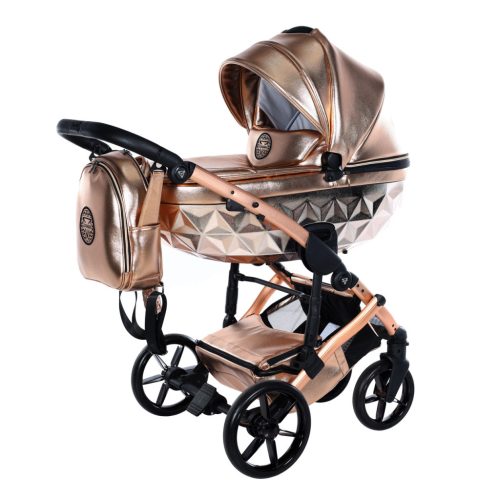 Junama Hand Craft Glossy 3in1 Multifunktions-Kinderwagen - Rose Gold