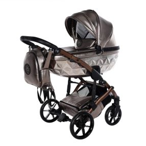   Junama Hand Craft Glossy 3in1 Multifunktions-Kinderwagen - Braun Metallic 