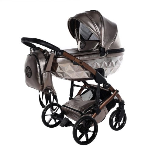 Junama Hand Craft Glossy 3in1 Multifunktions-Kinderwagen - Braun Metallic 