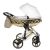 Junama Hand Craft Glitter 3in1 Multifunktions-Kinderwagen - Weiß/Gold
