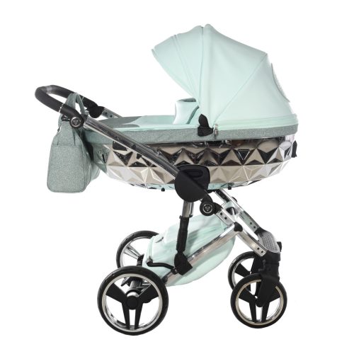 Junama Hand Craft Glitter 3in1 Multifunktions-Kinderwagen - Schwarz/Silber