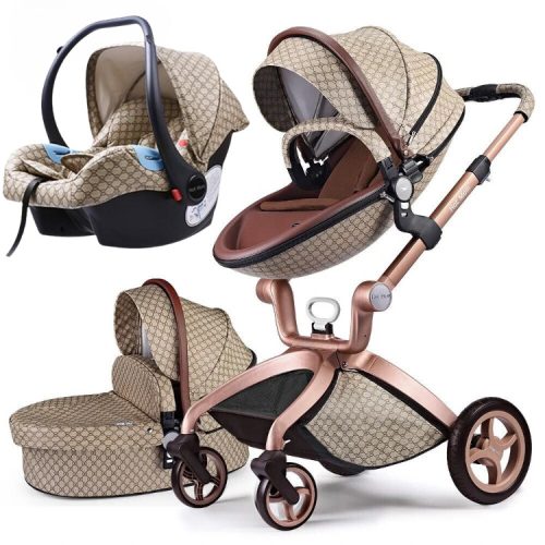 Hot Mom 3in1 ECO Leder Hohe Landschaft Kinderwagen - GUCCI Muster Limited