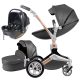 Hot Mom 3in1 ECO Leather 360-Grad-Kinderwagen - dunkelgrau