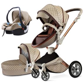   Hot Mom 3in1 ECO Leder 360 Grad Kinderwagen - GUCCI Muster limitiert