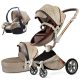 Hot Mom 3in1 ECO Leder 360 Grad Kinderwagen - GUCCI Muster limitiert