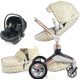 Hot Mom 3in1 ECO Leather 360 Grad Kinderwagen - LÁNC Muster limitiert