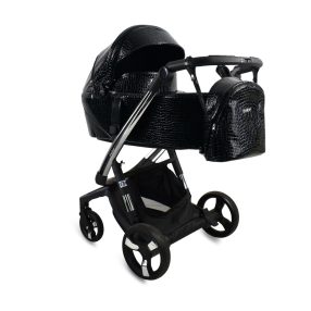   iBebe iSTOP multifunktionaler Kinderwagen - Chrome/Black crocodile