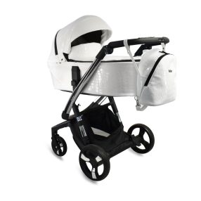   iBebe iSTOP multifunktionaler Kinderwagen - Chrome/White crocodile