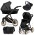 Kunert IVENTO Premium 3in1 Multifunktions-Kinderwagen - Black Pearl - Eco Leder