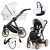 Kunert IVENTO Premium 3in1 Multifunktions-Kinderwagen - White Pearl - Eco Leather