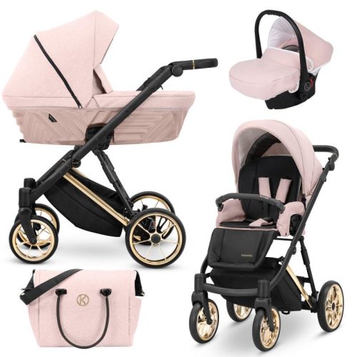 Kunert IVENTO Premium 3in1 Multifunktionskinderwagen - Smoky Pink