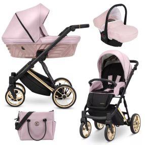   Kunert IVENTO Premium 3in1 Multifunktionskinderwagen - Eco Pink Metall