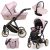 Kunert IVENTO Premium 3in1 Multifunktionskinderwagen - Eco Pink Metall