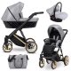 Kunert IVENTO Premium 3in1 Multifunktionskinderwagen - Eco Grau Metall