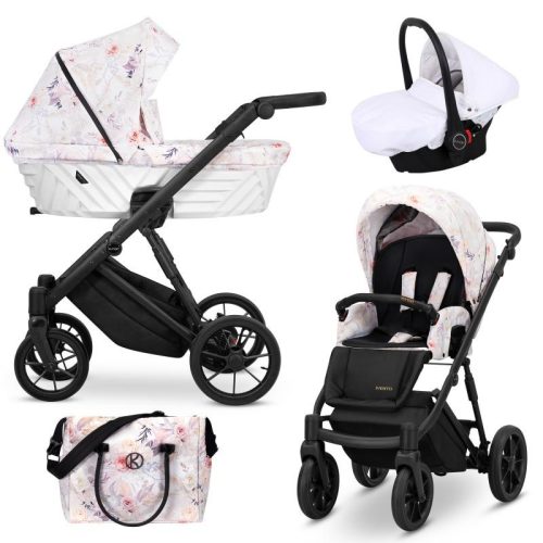 Kunert IVENTO 3in1 multifunktionaler Kinderwagen - Delicate Flowers