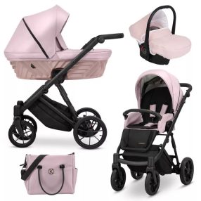   Kunert IVENTO 3in1 Multifunktionskinderwagen - Eco Pink Metall