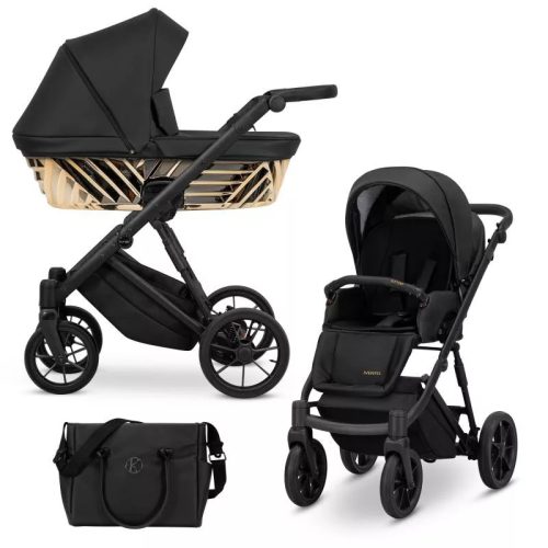 Kunert IVENTO GLAM 3in1 Multifunktionskinderwagen - Black Pearl