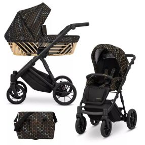   Kunert IVENTO GLAM 3in1 Multifunktions-Kinderwagen - Black Style