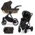 Kunert IVENTO GLAM 3in1 Multifunktions-Kinderwagen - Black Style