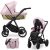 Kunert IVENTO GLAM 3in1 multifunktionaler Kinderwagen - Baby Pink Metalic Eco 