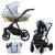 Kunert IVENTO GLAM 3in1 multifunktionaler Kinderwagen - Baby Blue Metalic Eco 