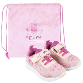 Peppa malac Pink utcai cipő tornazsákkal 22