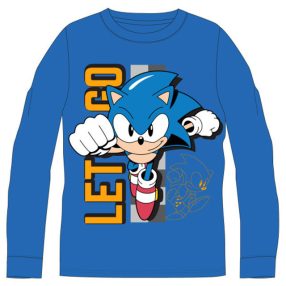   Sonic a sündisznó Let's Go gyerek hosszú ujjú póló, felső 4 év / 104 cm