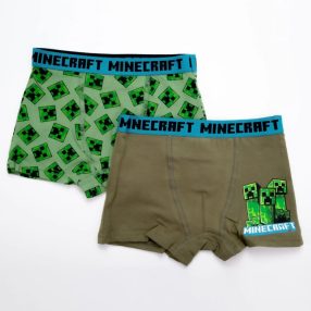   Minecraft Green Mob gyerek boxeralsó 2 darab/csomag 12 év / 152 cm