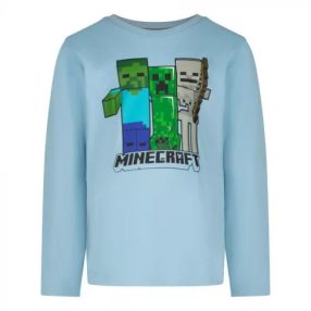   Minecraft Trio Blue gyerek hosszú ujjú póló, felső 12 év / 152 cm