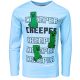 Minecraft Creeper gyerek hosszú ujjú póló, felső 6 év / 116 cm