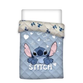   Disney Lilo és Stitch, A csillagkutya Cute Blue steppelt ágytakaró, paplan 140x200cm