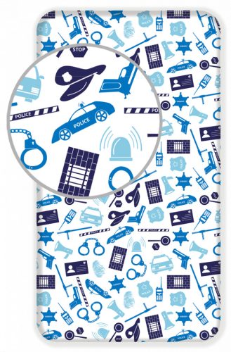 Rendőr Blue gumis lepedő 90x200 cm