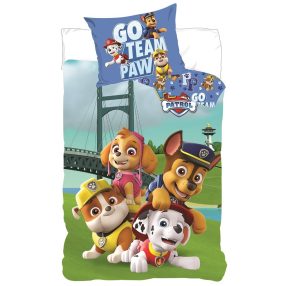   Mancs Őrjárat Go Team Paw gyerek, ovis ágyneműhuzat 100×135cm, 40×60 cm