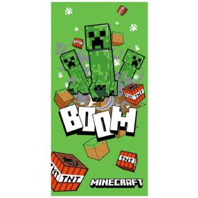  Minecraft Boom Green fürdőlepedő, strand törölköző 70x140cm