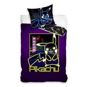 Pokémon Neon Electric ágyneműhuzat 140×200cm, 70×90 cm