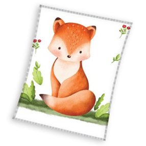 Róka Rusty coral fleece polár takaró 110x140cm