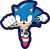 Sonic a sündisznó Run formapárna, díszpárna 40x40 cm Velúr