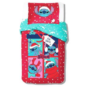   Disney Lilo és Stitch, A csillagkutya For Santa Karácsonyi ágyneműhuzat 140×200cm, 70×90 cm