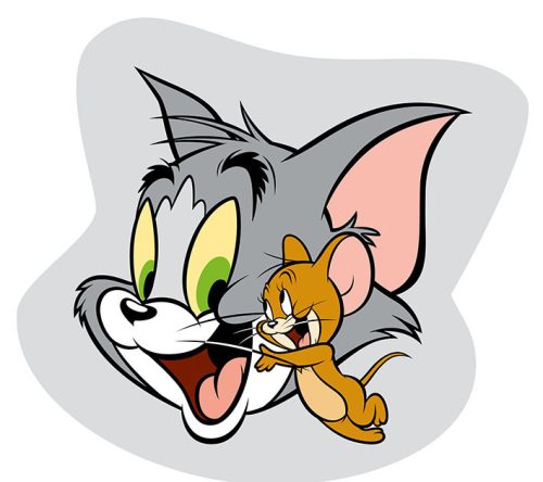 Tom és Jerry Grey formapárna, díszpárna 32x32 cm