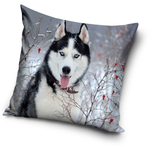 Kutyás Husky párna, díszpárna 40x40 cm