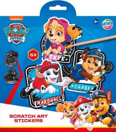 Mancs Őrjárat Team scratch képkarcoló matricák