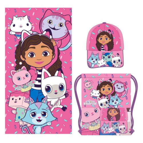 Gabi babaháza Serpentine törölköző, tornazsák, baseball sapka szett