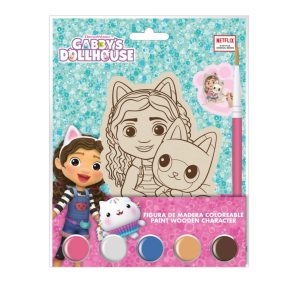 Gabi babaháza Cat festhető fa figura