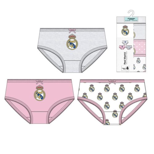 Real Madrid Pink gyerek fehérnemű, bugyi 3 darab/csomag 2 - 8 év / 92 - 128 cm